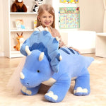 Giant Triceratops Dinosaur Stuffed Animal Plush Toy,30" Soft Big Large Jumbo Toys,Huge Size Cute Fluffy Plushy Oversized Plushie,Gifts For Kids