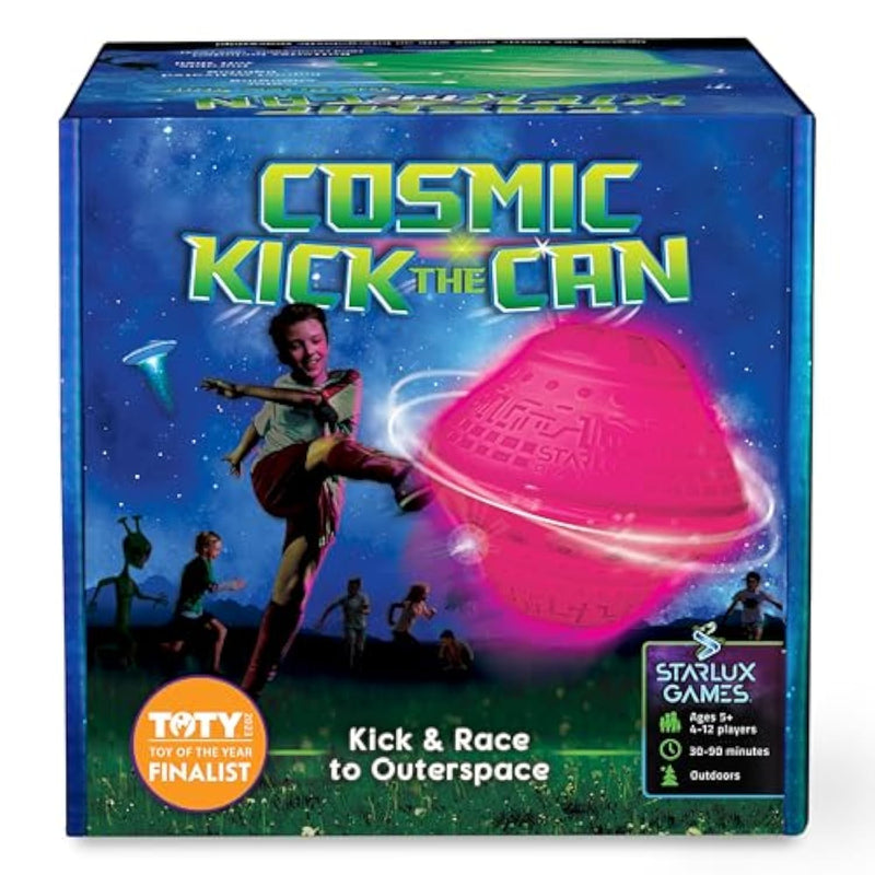 Cosmic Kick The Can: Outdoor Play With A Galactic Twist | Ages 5+, 4-12 Players| Glow In The Dark Toys For Kids 8-12 | Outside Games For Families | Light Up Sports | Gifts For Boys