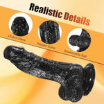 7 Inch Realistic Black Small Dildo Sex Toy For Beginner,Thin Dildo Lifelike Penis With Strong Suction Cup For Anal Stimulation G Spot Dildos Adult Sex Toy For Women Men Couple