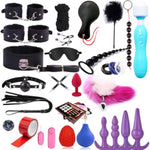 Sex Bondage Bdsm Kit Restraints Sex Toys, Anal Butt Plug Toys And Adjustable Handcuffs Collar Ankle Cuff Blindfold, Sex Things For Couples Kinky And Couple