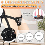 Strap On Harness Adult Sex Toys - Adjustable Strapon Pegging Dildo With 3 Different Sized O-Ring,Strapless Strap On Dildo Harness For Women,Suction Cup Penis Compatible,For Lesbian Gay Couple