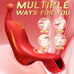 Vibrator Rose Sex Toy For Women - 10 Vibrating Modes Finger Vibrator Bullet Nipple G Spot Clitoral Stimulator Toy, Anal Nipple Clit Stimulation Sex Toys For Female Men Couples
