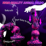 9.6" Huge Fantasy Horse Monster Dildo, 3 Big Knots Large Silicone Thick Dragon Anal Dildo With Suction Cup, Prostate Massage Giant Dog Knotted Adult Sex Toys For Men Women Gay