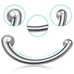 Double Ended Dildo Prostate Massager Anal Sex Toys For Men Women G Spot Stimulator Curved Dildo Stainless Steel Butt Plug Lesbian Sex Toys For Couples Prostate Massage Wand