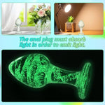 Glass Anal Plug Luminous Butt Plug Glass Plug G-Spot Stimulator Prostate Massager Vaginal Masturbation For Women Men Couples Beginners Valentine'S Gift Sex Toys (M)
