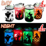 4 Pack Halloween DIY Lantern Jar Craft Kit for Kids & Adults Ages 4-12