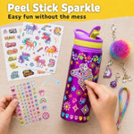 Decorate Your Own Water Bottle Kit for Kids - Perfect Birthday Gift for Girls and Boys Aged 4 to 10