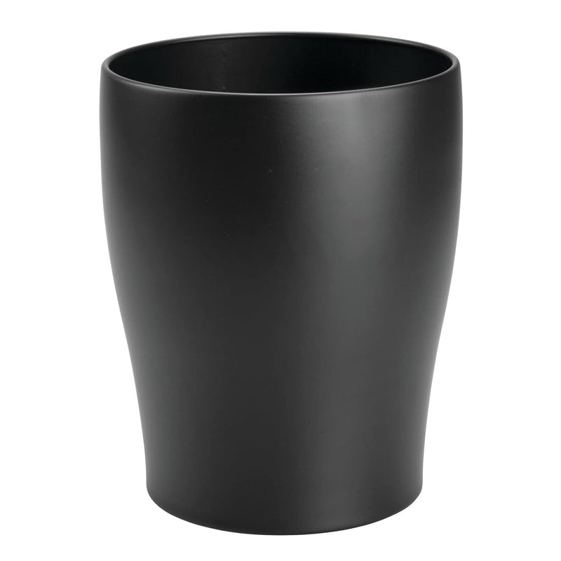 Mdesign Steel 1.67 Gallon Trash Can Small Round Wastebasket Metal Garbage Contai