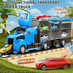 Racing Trucks Toy Set With Play Mat, Carrier Truck Play Vehicles Set For 3 4 5 6 Years Old Boys Kids, Die-Cast Car Toy For Toddlers 3-4 Years, Birthday Gifts Toys For 3-9 Year Old Boys