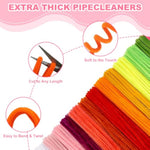 1379 Pcs Pipe Cleaner Flower Kit, 20 Colors with Stamens, Floral Wire, Tape & Pom Poms