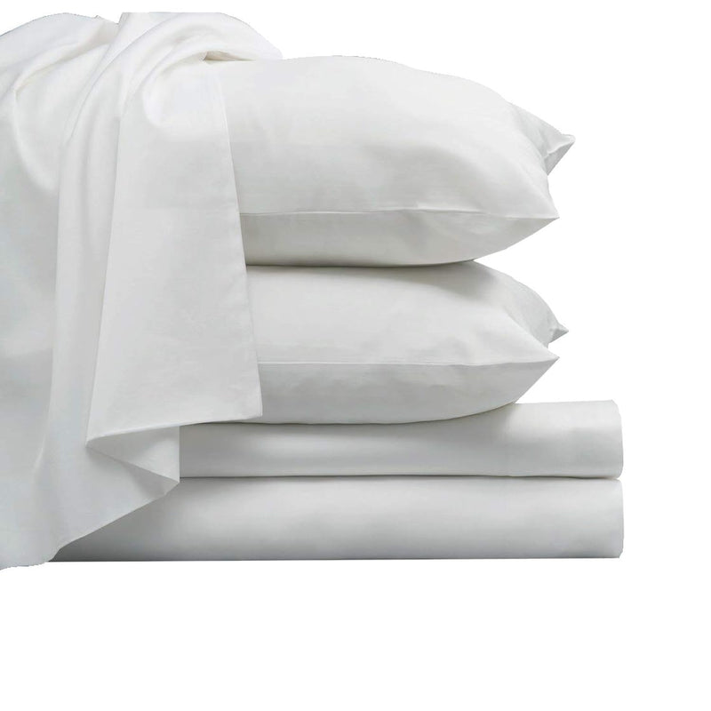 800 Thread Count Cotton White Queen Sheets Set, 100% Long Staple Cotton Smooth