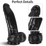 2.67'' Diameter Black Realistic Huge Dildo With Small Glans, 10.63'' Big Thick Dildos With Strong Suction Cup For Hands-Free Play Anal G-Spot Penis Sex Toys For Adult Women Men