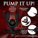 Dark Pearl Inflatable Vibrating Butt Plug For Beginners, Men, Women, & Couples. Dual Motors And Premium Silicone. Slow Release Valve And Removable Hose. 2 Pieces, Black.
