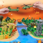 Army Men Military Toys For Boys Age 3-12, 124 Pcs Plastic Army Men Playset - Army Men Action Figures With Toy Soldiers, Boats, Tanks, Helicopters And Battleships - Birthday Gift For Kids