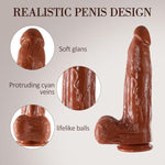 2.76" Diameter Huge Thick Dildo Sex Toy,12.5Inch Big Realistic Anal Dildo Penis With Strong Suction Cup For G Spot And Anal Play Lifelike Xl Giant Dildos Sex Toys For Women Men Gay(Brown)