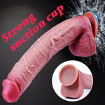 12 Inch Soft Silicone Extra Long Dildo With Balls, 10 Inch Extra Large Xxl Thick Anal Dildo With Strong Suction Cup, Realistic Big Giant G Spot Stimulator Penis Adult Sex Toys For Gay Lesbian Couples