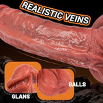 Sex Toys Dildo 9.1 Inch Realistic Silicone Dildo, Curved Huge Dildos With Strong Suction Cup For Hands-Free Play, Real Skin Thick Dildos Adult Toy For Female Pleasure & Couple Games