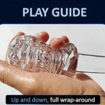 Male Masturbator Sex Toy – Transparent Penis Trainer With Targeted Tip Pleasure, Pocket Ass & Pussy Feel, Blowjob Machine, Play & Watch Feature