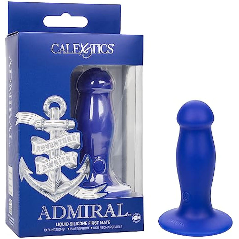 Admiral Liquid Silicone First Mate Vibrationg Anal Plug Buttplug Vibrator - Se-6017-35-3