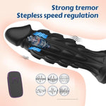 Harness Strap-On Dildos With 2 Silicone Dildos And 10 Strong Vibration Modes, Sex Toys With Adjustable Strap For Female Couple Lesbian, Anal G-Spot Stimulation Realistic Dildo, Black