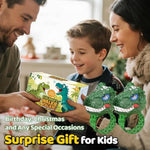 Walkie Talkies For Kids 2 Pack - Dinosaur Toys For Boys Age 3-5 5-7 8-12 T-Rex Adjustable Wrist Strap Long Range Clear Sound Outdoor Camping Gears Christmas Birthday Gifts Stocking Stuffers