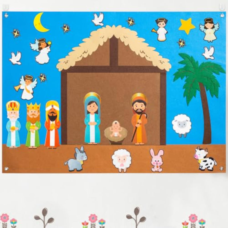 Christmas Felt Board Learning Play Kit 41 Piece Set