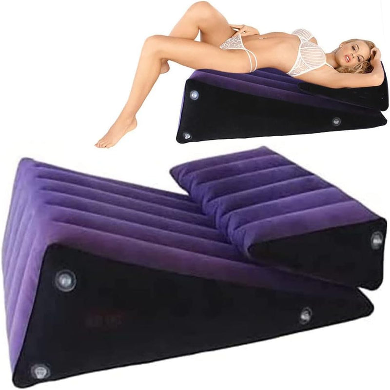 2-Piece Inflatable Sex Cushion Set – Versatile Wedge & Ramp for Couples' Support