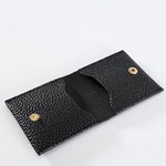 Condom Holder Case Storage For Men Gift Pu Leather Square Mini Purse (Black)