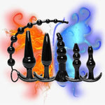 6Pcs Anal Trainer Kit Butt Plugs Beginner Set Silicone Prostate Massager,Butt Plug Toy Anales Adult Toys Plug Relaxing Butt Plug Trainers Beginner Set For Women Men And Couples (Black)