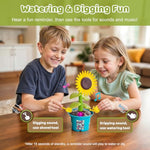 Flower Building Toy With Music, Flowers Botanical Plants Blocks Sets Kits, Halloween Birthday Thanksgiving Gift Ideas For Kid Girl Boy Child, Home Dorm Room Desk Decor, Ages 5 6 7 8, Sunflower
