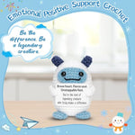 Christmas Appreciation Gift For Boss Coworker Teacher Friend Difference Maker - Crocheted Mini Plush With Courageous Spirit Message Card - Holiday Stocking Stuffer, Office White Elephant Exchange