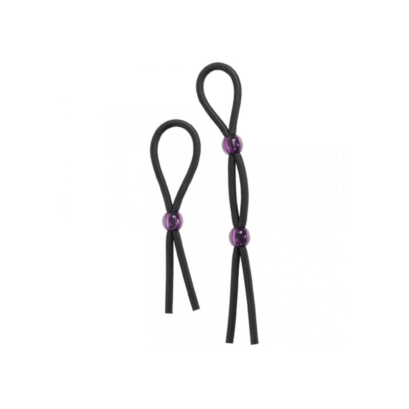 Cock Ties - Fully Adjustable Silicone Cock Ties - Provides Maximum Sturdiness & Flexibility - Tie One Off! - Black