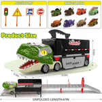 Dinosaur Toys For Kids 3-5, Dinosaur Truck With 8 Small Dinosaur Cars, Birthday Gifts Toys For 3 4 5+ Year Old Boy, Transport Carrier Truck For Toddlers, Great For Grandkids