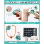 Doctor Kit For Kids, Pretend Medical Station Set For Boys & Girls,Pretend Medical Kit Toy, Mobile Cart With Sound And Light Functions, Kids Doctor Kit For Toddlers 3-5 Birthday Gift