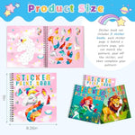 3Pcs Paint by Sticker Books for Kids Ages 4-8, Sticker by Number Gifts for Holiday Season