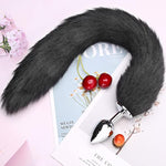 Fox Tail Anal Butt Plug Sex Toys For Cospaly (Black)