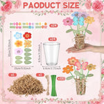 24 Sets Mother’s Day Flower Bouquet Craft Kit, DIY Handmade Gift for Mom & Teachers