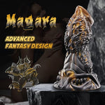 Magara 8.8" Dragon Fantasy Dildo – Platinum Silicone Large Dildo with Textured Ridges, Strong Suction Cup, Medium Firmness, Anal G-Spot Deep Penetration Sex Toy for Men Women Couples - Gold