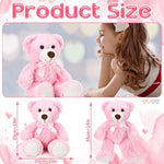 6 Pieces Christmas Bear Bulk Stuffed Animal Baby Shower Soft Cute Bear Plush Toys Sleeping And Playing Baby Shower Birthday Party Favor Decorations