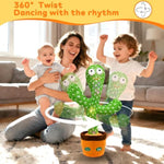 Interactive Baby Toys Dancing Talking Cactus Toy,Funny Gift For Infant 6-18 Months, Singing Musical Record Repeat What You Say Light Up Toy For Toddler 1 2 3 Year Old Boy Girl (Volume Adjustment)