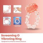 Vibrating Ring – Disposable Penis Ring For Couples, Body-Safe Silicone, Single-Use Vibrator, Enhances Clitoral & Erection Pleasure