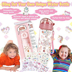 20 oz Decorate Your Own Water Bottle Kit with Glitter Gems & Unicorn Stickers