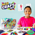 Mega Arts & Crafts Supplies Kit for Kids Ages 4-8, Preschool & Homeschool DIY Art Set