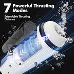 Male Masturbator Cup Adult Toy - Automatic Hands Free Penis Vibrator Pocket Pussy Stroker With 7 Thrusting & Vibrating Stimulation Modes Sex Toys For Mens Realistic 3D Sleeve Man Pleasure