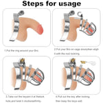 Male Chastity Device Cock Cage - Upgrade Metal Lightweight Stainless Steel Chastity Stealth Lock Including 2 Keys And Removabl Urinary Catheter Sex Toys For Sissy Men (1.97" Ring?50Mm?)