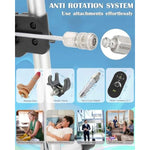 Sex Machine Intellgent Wired-Wireless Controlled Thrusting Machines For Men Women W/ Anti-Rotation System Dildo Vibrator Clamp Attachments Love Machine For Couples (Wired Remote 2 In 1)