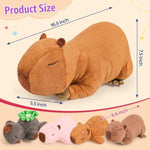 5Pcs Capybara Stuffed Animal Mommy 16.5 Inch With 4 Babies 6.6 Inch Family Set Cute Plushies Toys Gifts For Kids