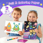 Astronaut Foil Art Craft Kit, 2-in-1 Spiral Coloring Book for Kids and Adults