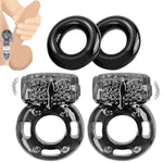 Vibrating Cock Ring Penis Ring Vibrator Clitoral Stimulator Penis Erection Enhance Soft Silicone Adult Male Sex Toy& Games For Male Training Longer Harder Stronger (Black)