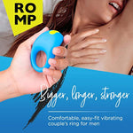 ROMP Reverb Dual Stimulation Pleasure Air Rabbit Vibrator & Juke Quiet Vibrating Cock Ring - Adult Sex Toys Bundle